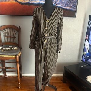 Zara Tan and Black Jumpsuits & Rompers